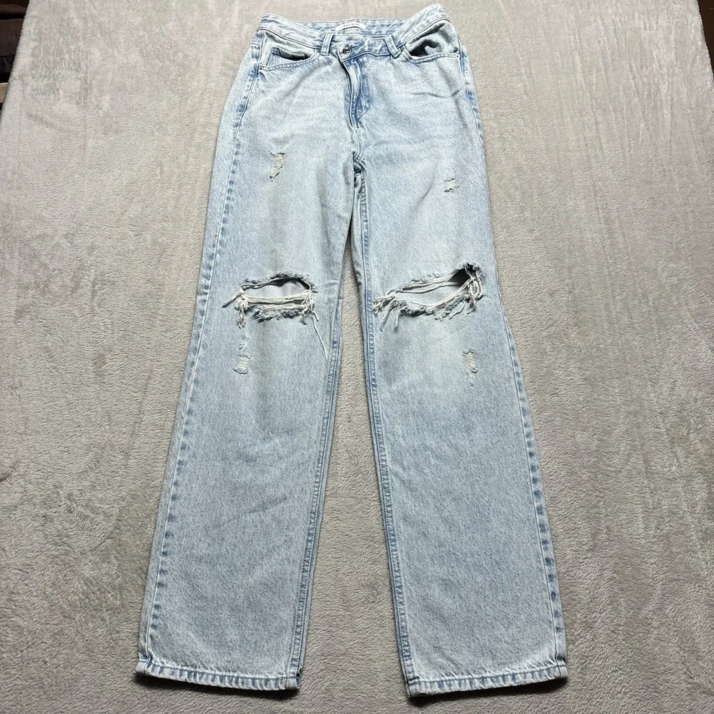 PacSun 90s‎ Boyfriend Jeans Women 26x31 Light Wash High Rise Straight Leg Denim